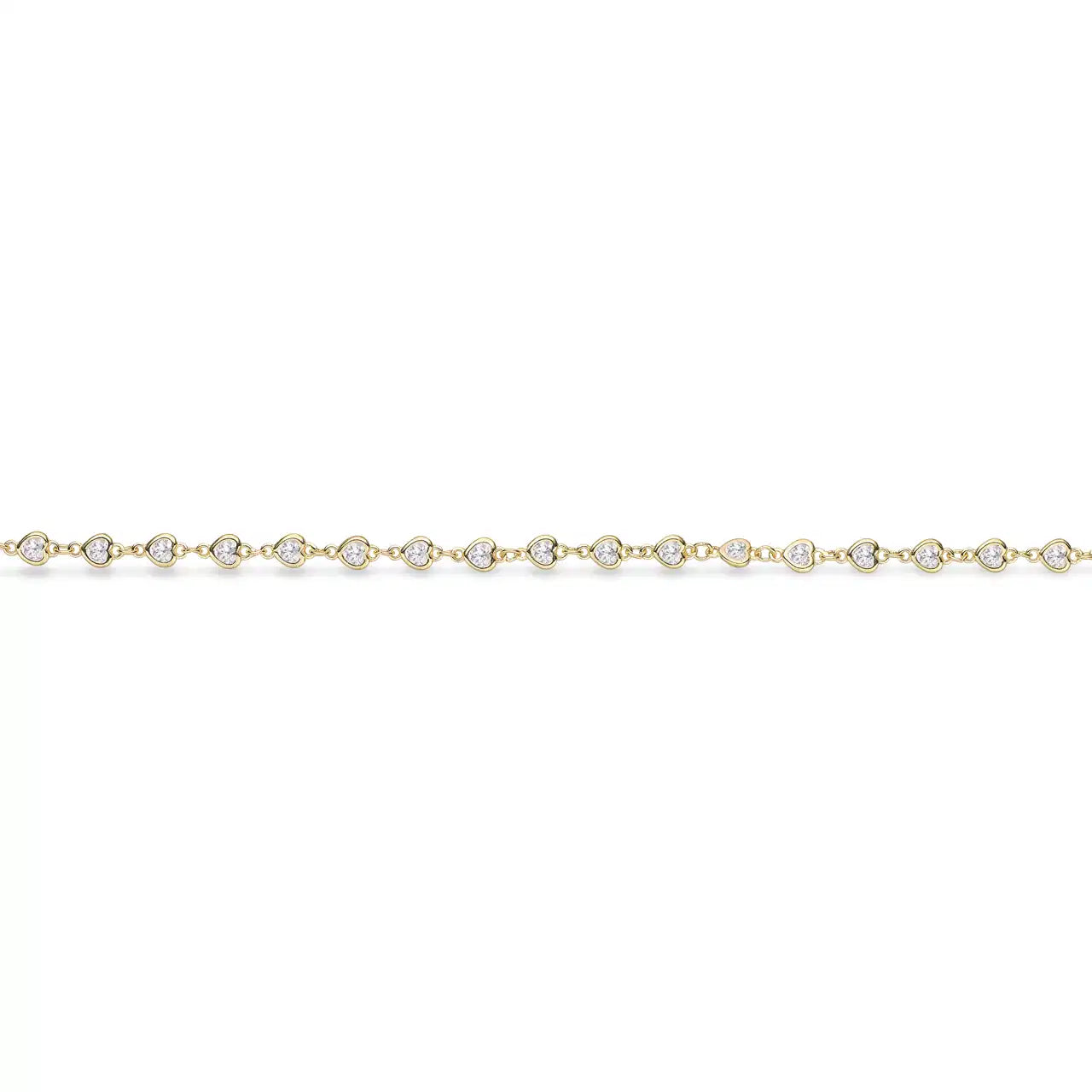 SOHO ARMBÅND HJERTER CUBIC ZIR. SØLV FG 17+2 CM