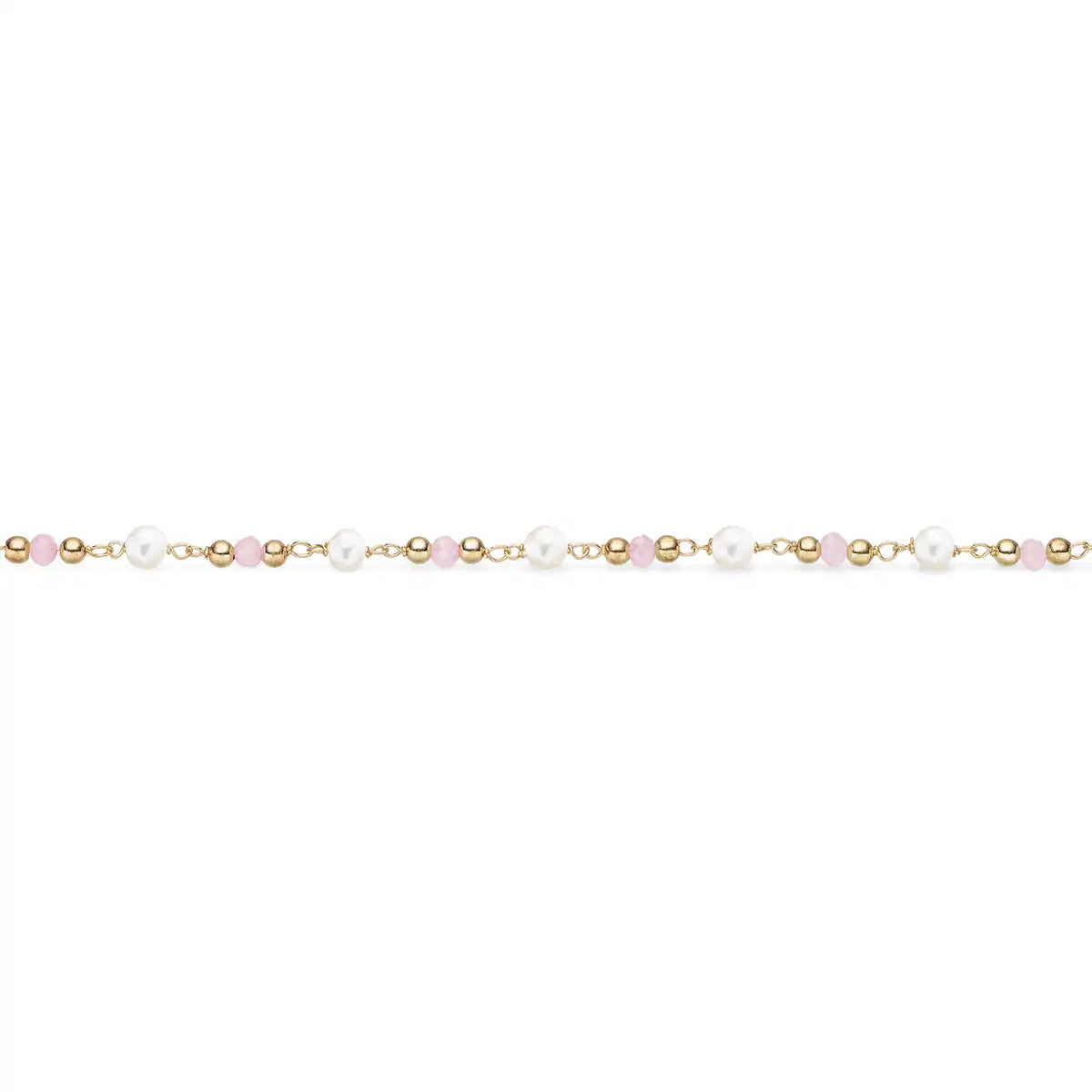 ARMBÅND ROSAQUARTZ/FKP. SØLV FG 17+2 CM