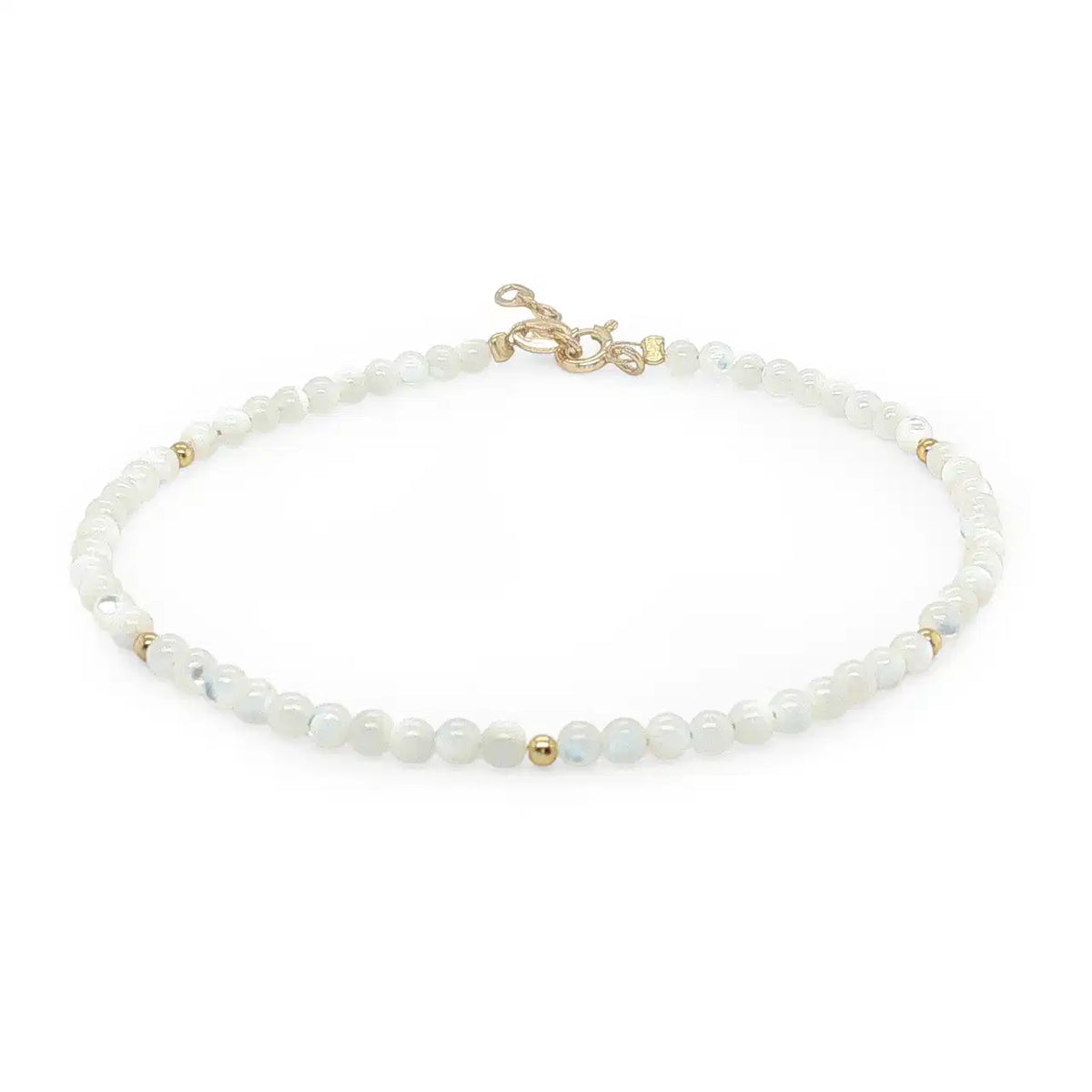 ARMBÅND PERLEMOR/BEADS 17+3 CM