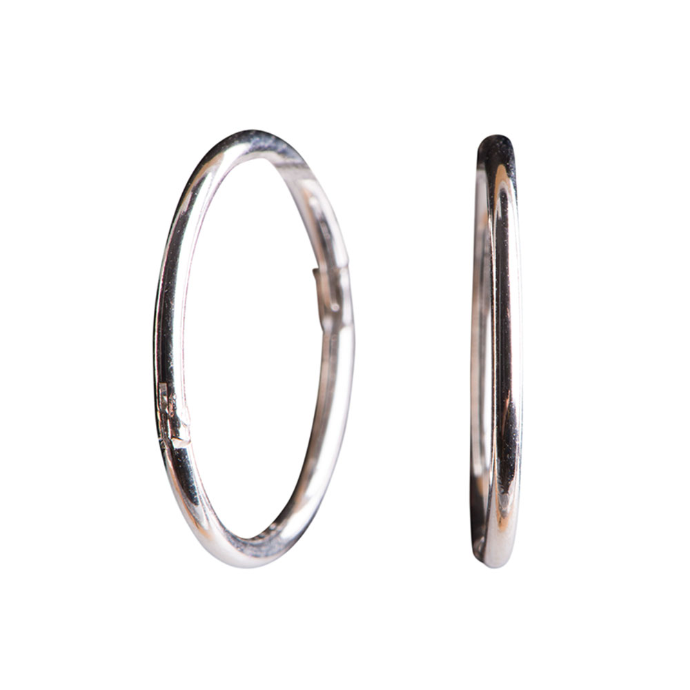 RHOD. SØLV CREOL 22 MM UDVENDIGT