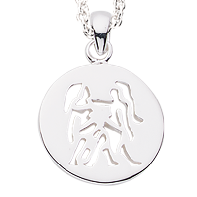 STJERNETEGN TVILLING SØLV M/KÆDE