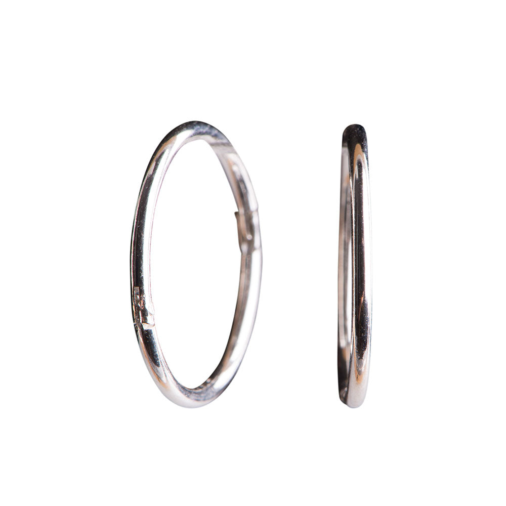 RHOD. SØLV CREOL 18 MM UDVENDIGT