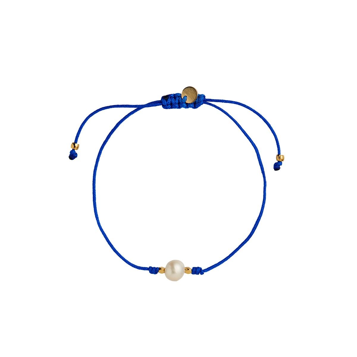 PETIT PEARL BERRIE BRACELET - ELECTRIC BLUE RIBBON