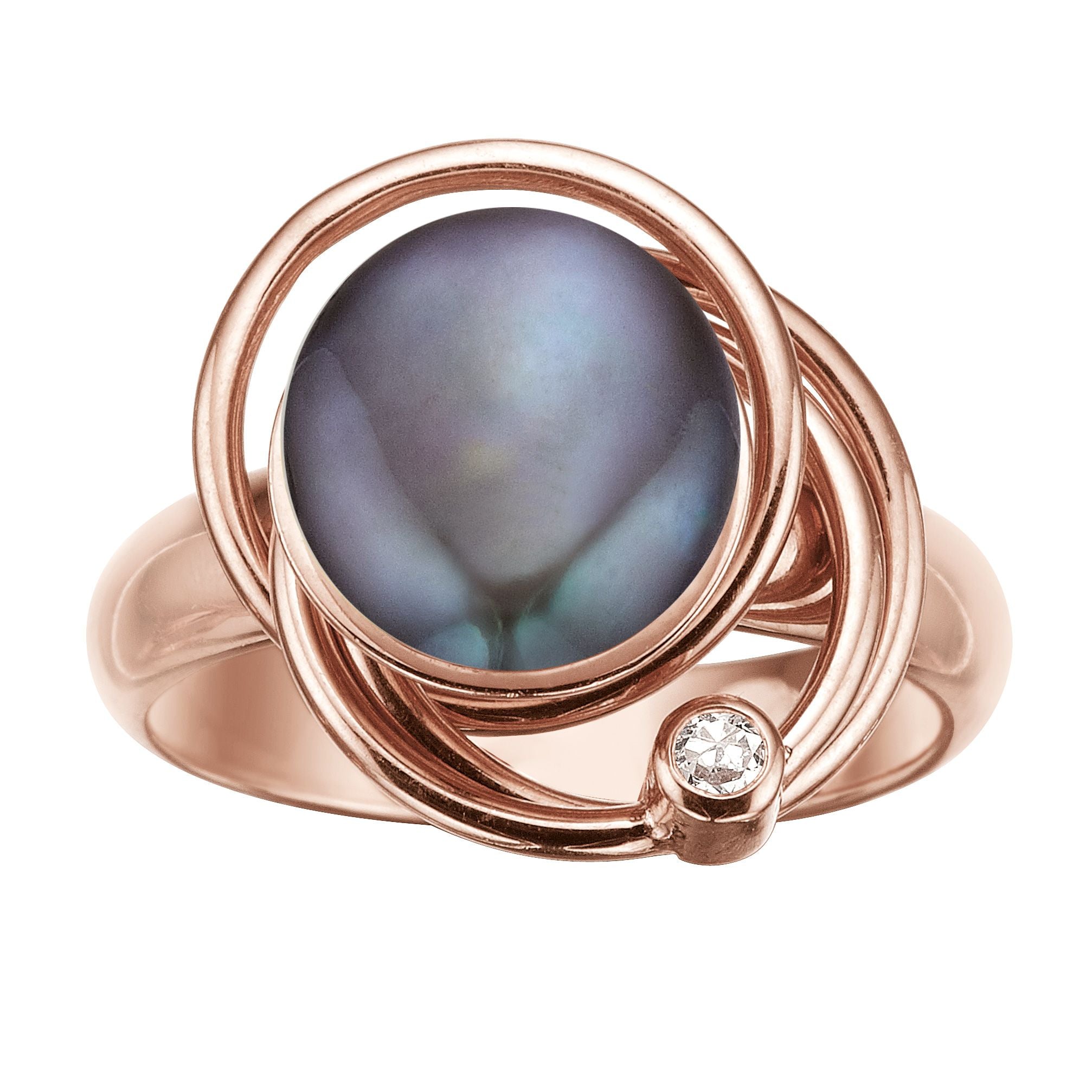 SØLV RING PINK FORG M.PEACOCK