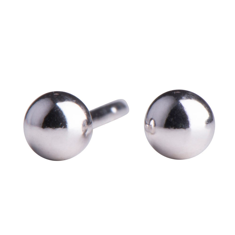 RHOD. SØLVØRESTIKKER KUGLE 6MM