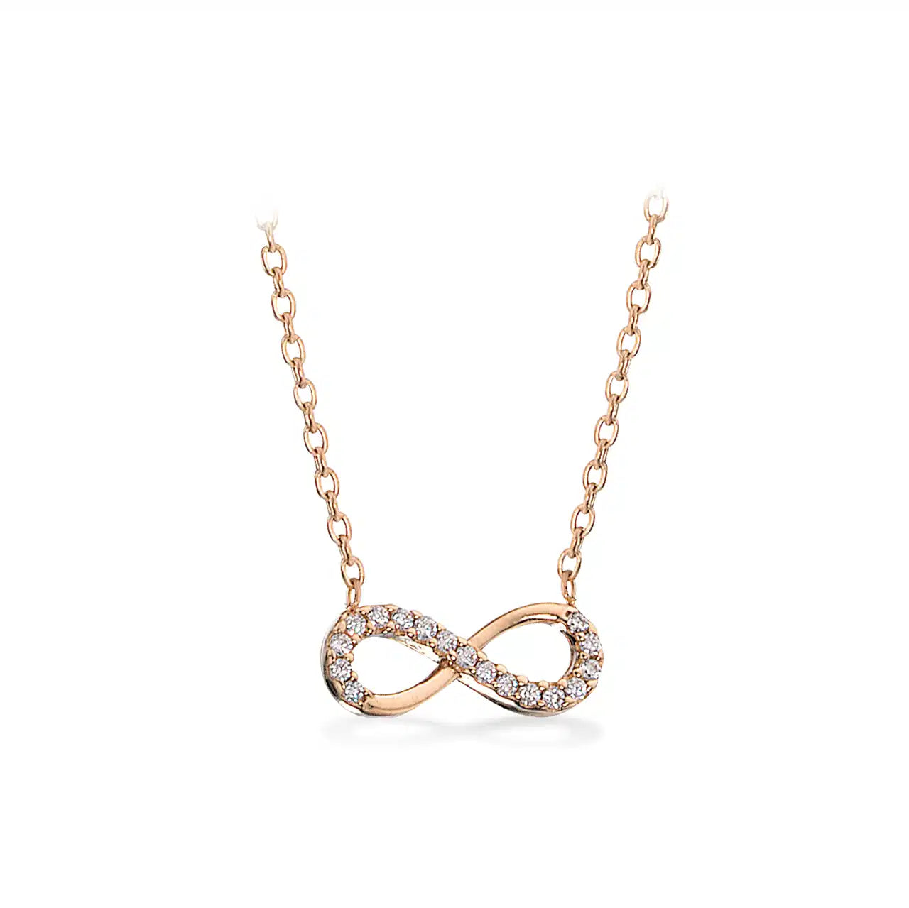 COLLIER UENDELIGHEDSTEGN SYN.ZIR. 8 KT.