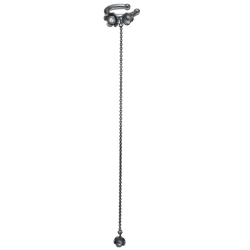 ZÖL EAR CUFF SORT SØLV