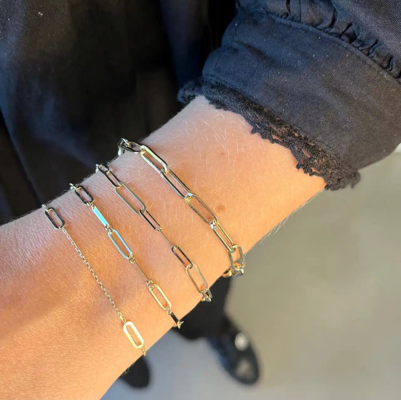 ARMBÅND KÆDE M. LINKS 8 KT.