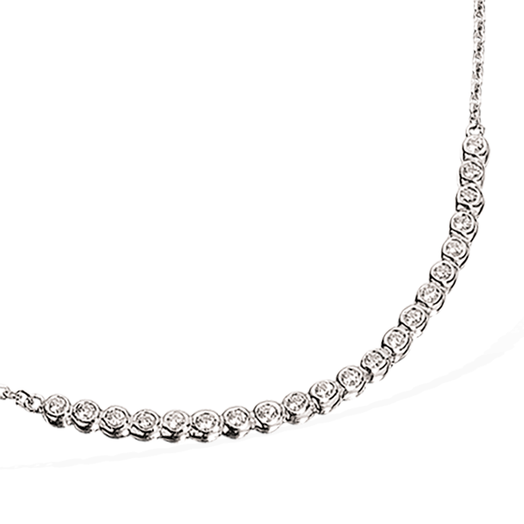 SØLV RH.COLLIER M.SYNT.ZIR