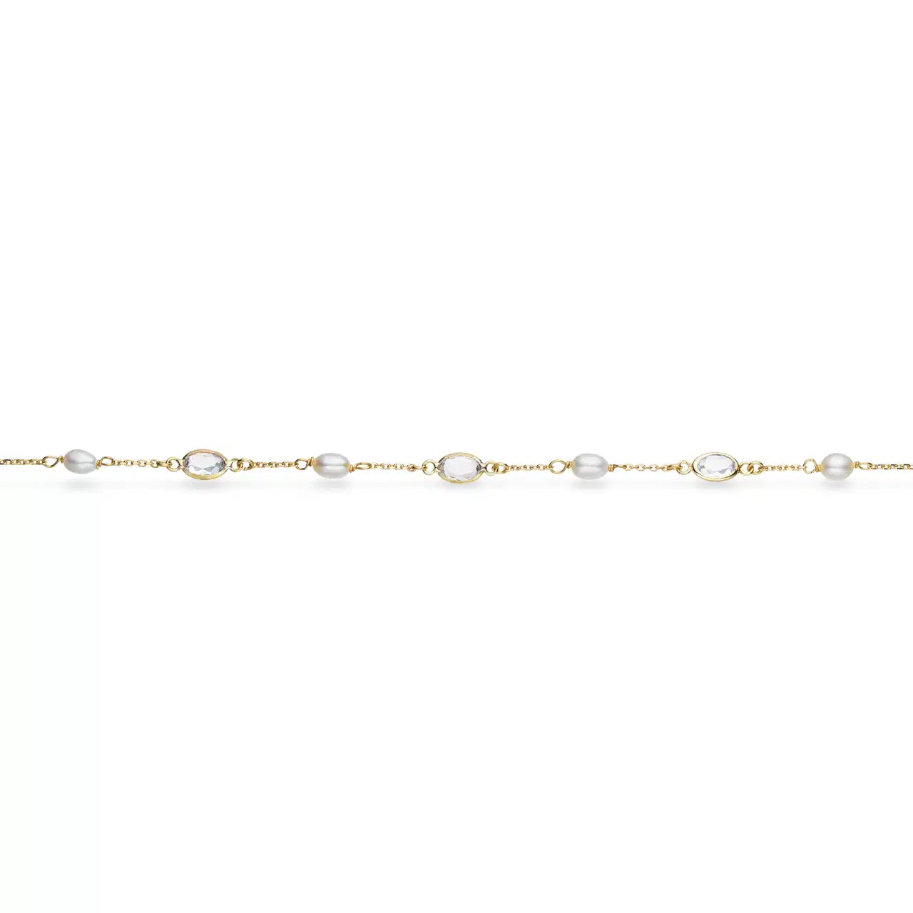 ARMBÅND FKP. CUBIC ZIR. 17+2 CM 8 KT.