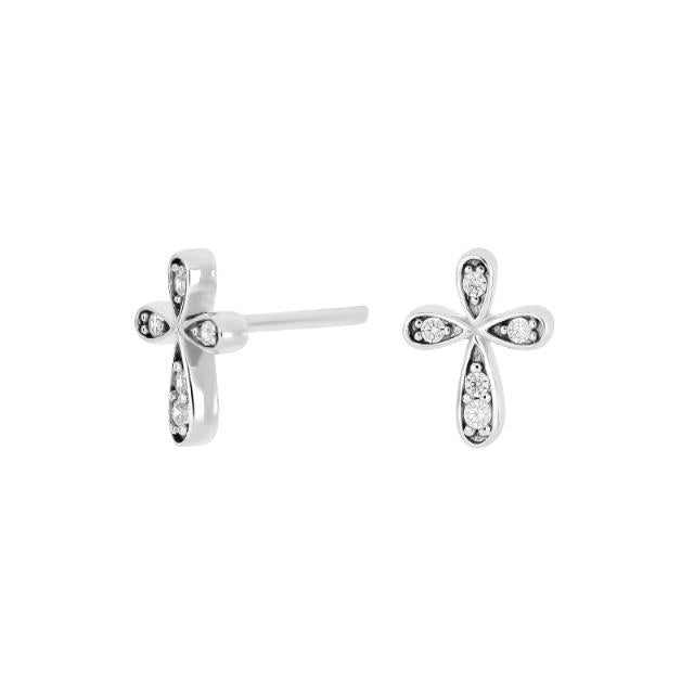 RHD. SØLV ØRESTIKKER KORS HOLLYNOR