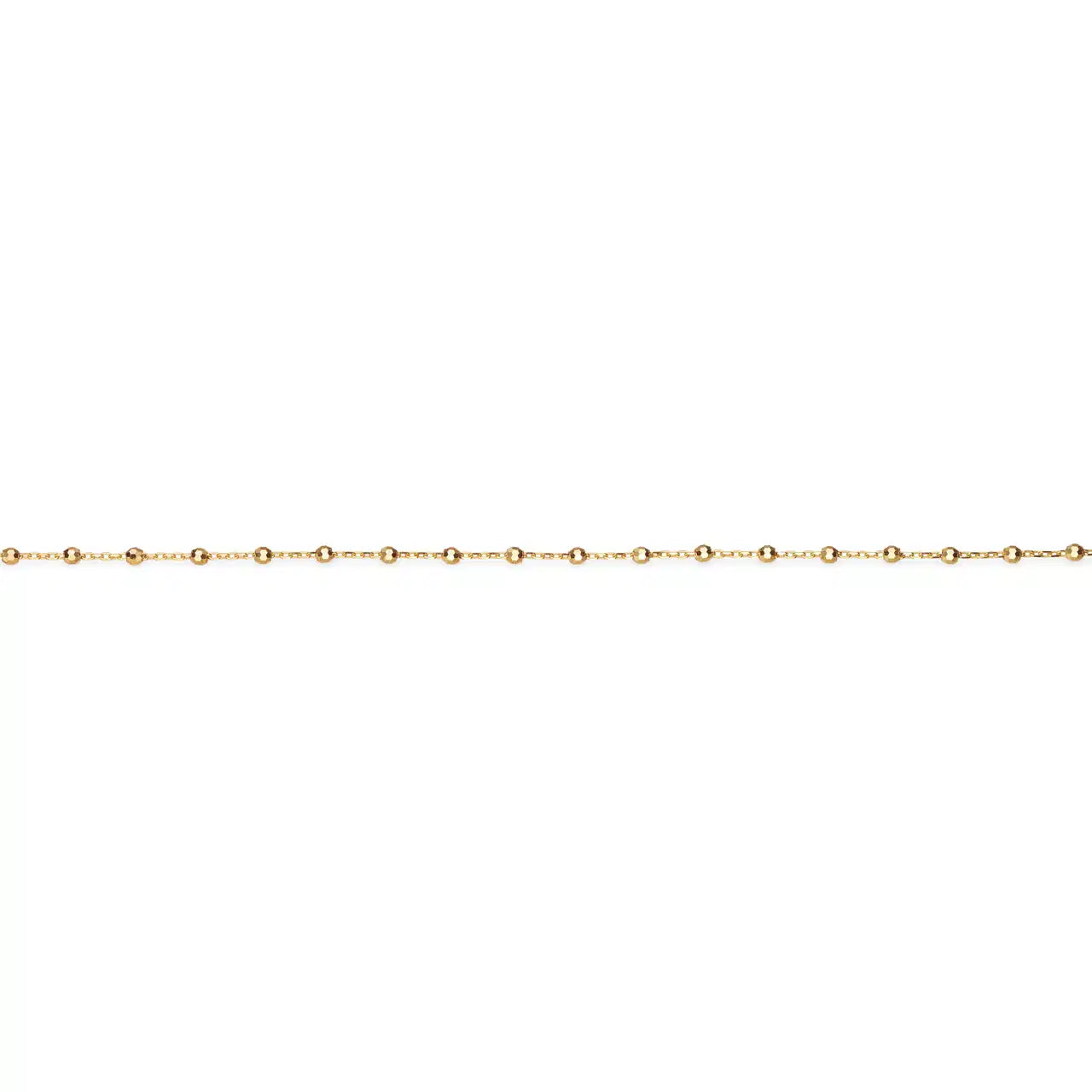 ARMBÅND FACETTEREDE KUGLER 17+2 CM  8 KT.