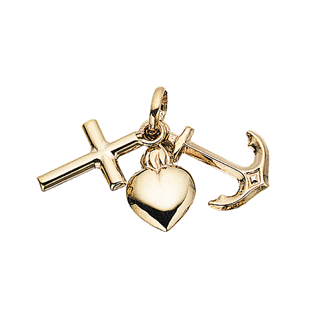 VEDHÆNG TRO-HÅB-KÆRLIGHED MELLEM 14 KT.