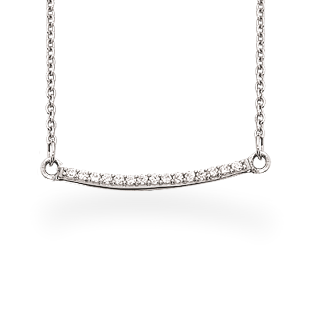 COLLIER SYN.ZIR SØLV RH.