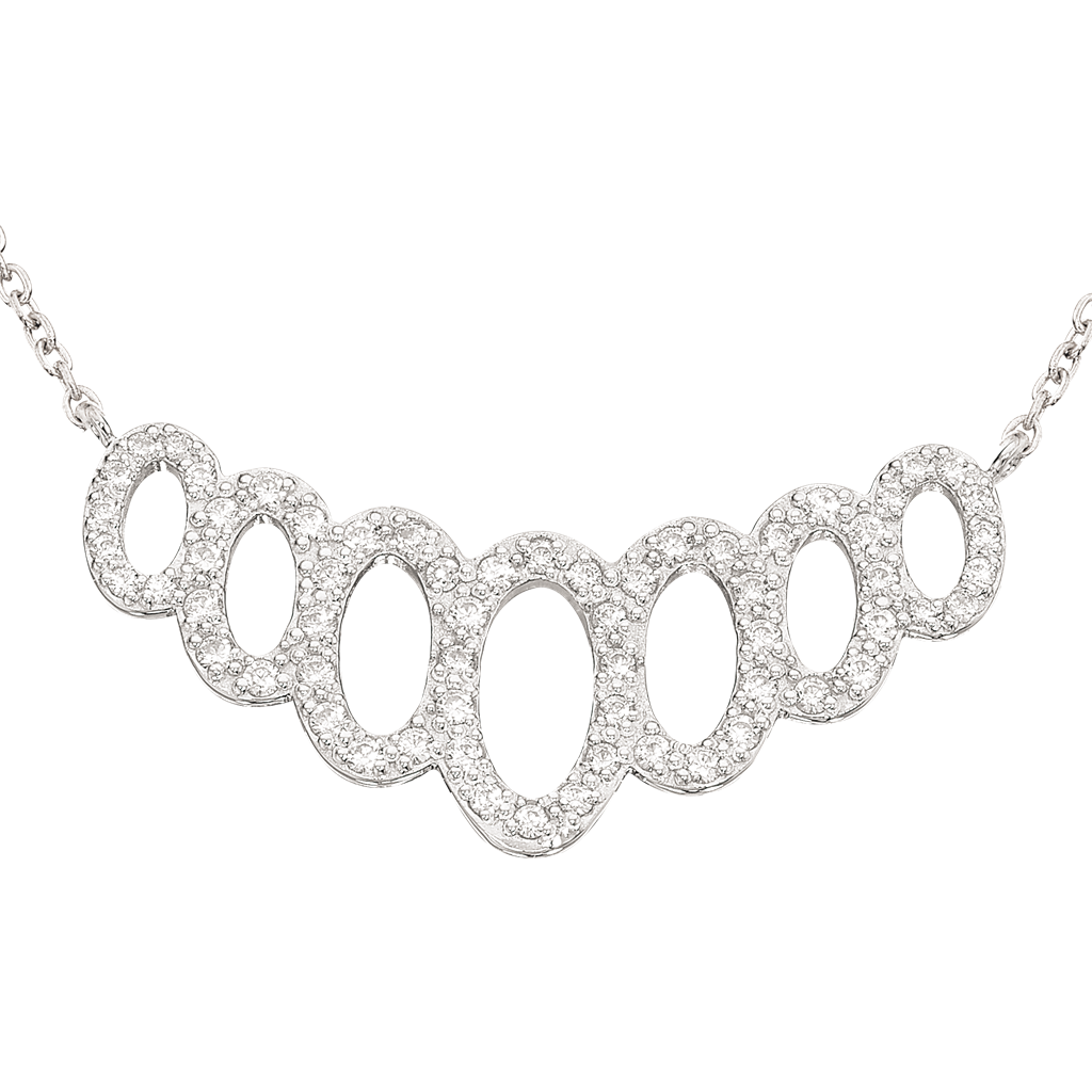 SØLV/RH COLLIER ZIR.