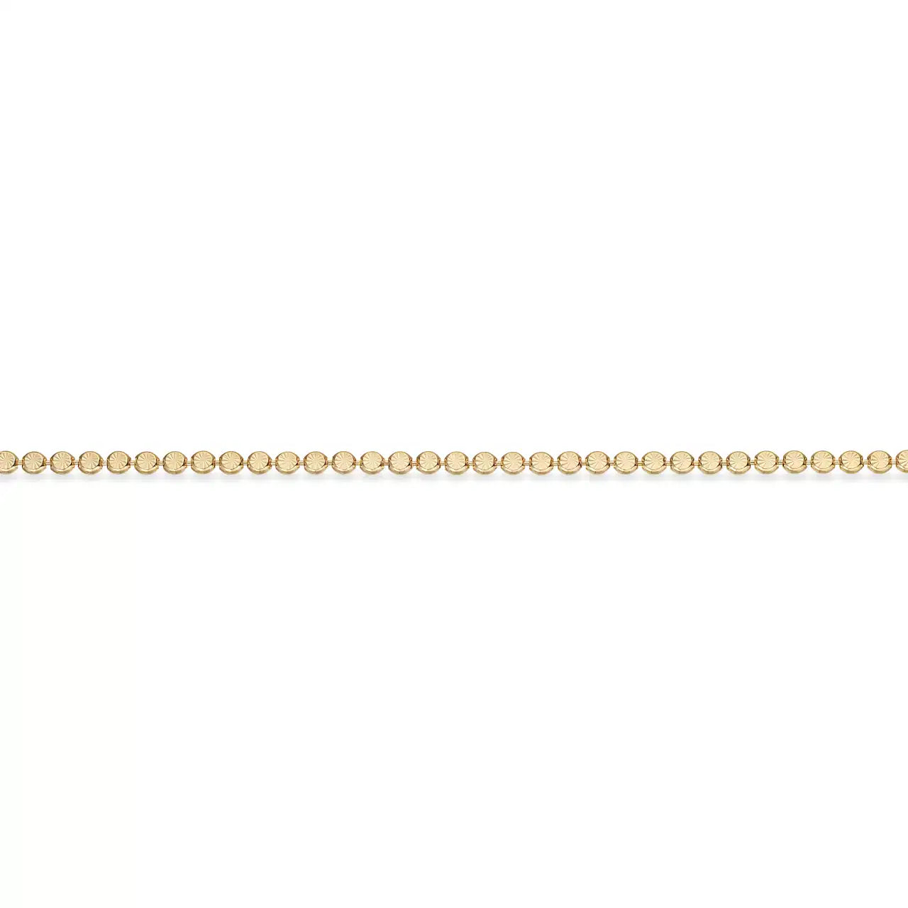 ANKELKÆDE PLISSEREDE POLETTER SØLV FG. 23+2 CM.