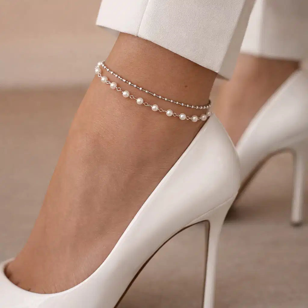 ANKELKÆDE FKP. SØLV RH. 25+2 CM.