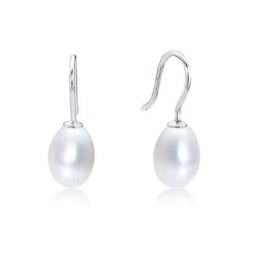 Sterling Sølv Ørehængere fra Smykkekæden med Ferskvandsperle