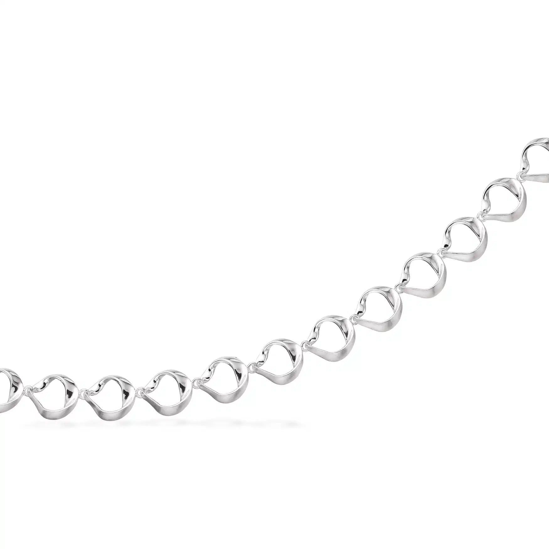 HALSKÆDE MAT/BLANK SØLV