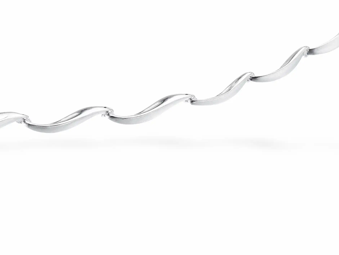 HALSKÆDE MAT SØLV 42+3CM