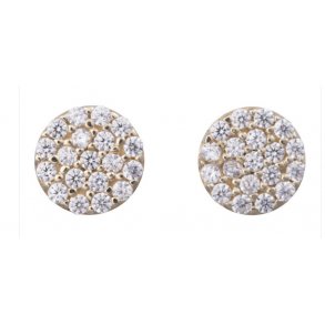 8KT. GULDØRESTIKKER RUNDE M/CZ 6MM