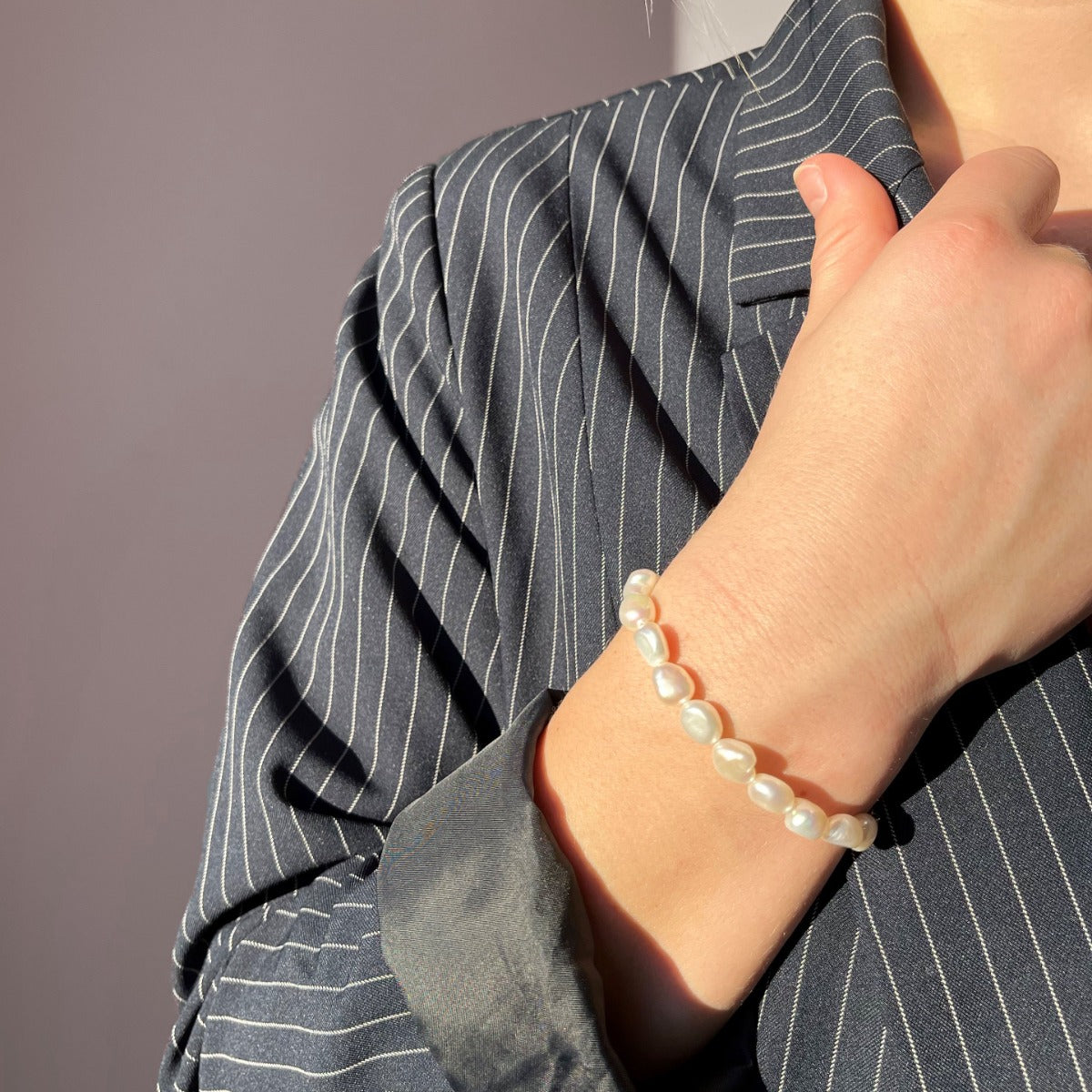 ARMBÅND FKP. BAROK 9-10 MM SØLV FG. 17+2CM