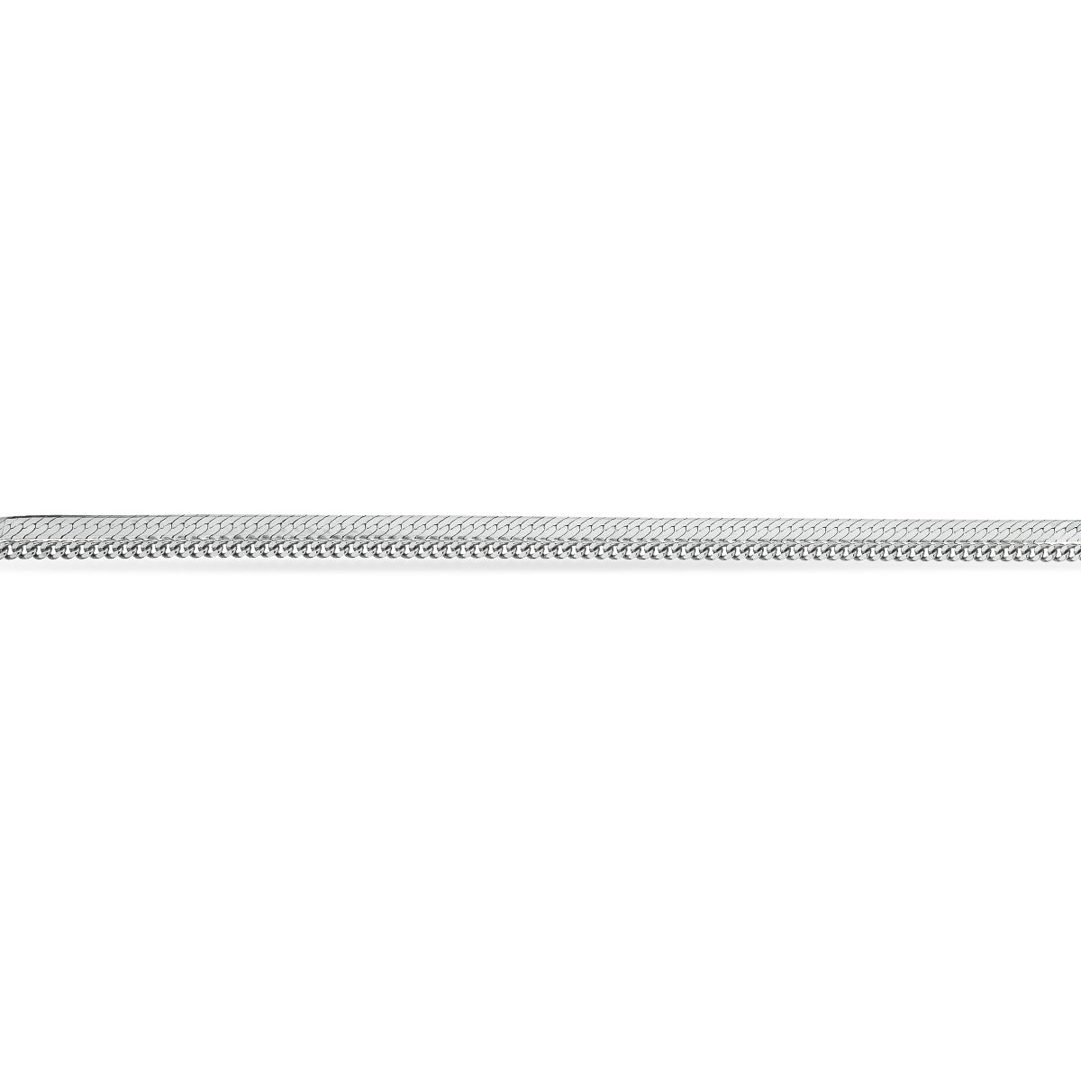 HALSKÆDE PANZER/MAGIC SØLV RH. 42+3CM