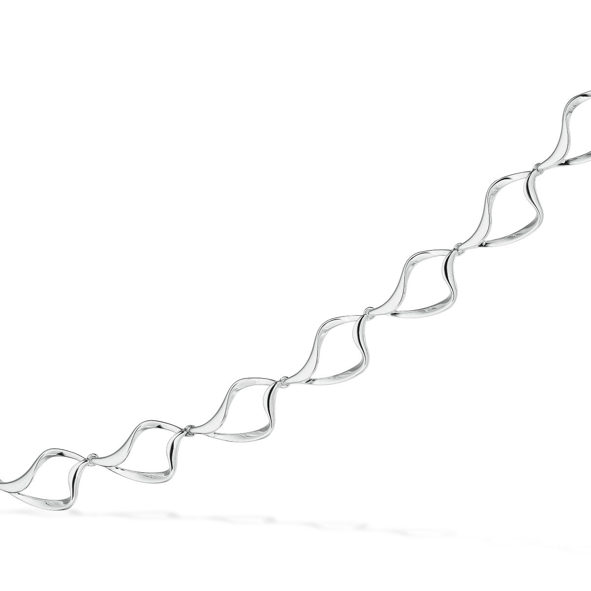 HALSKÆDE SØLV 44+3 CM