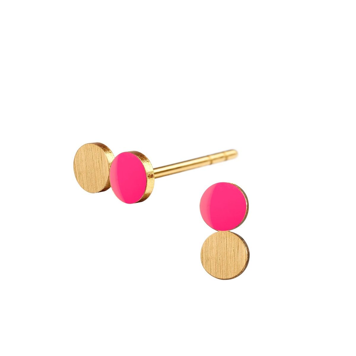 SPOT ØRESTIKKER, DOTTY - NEON PINK