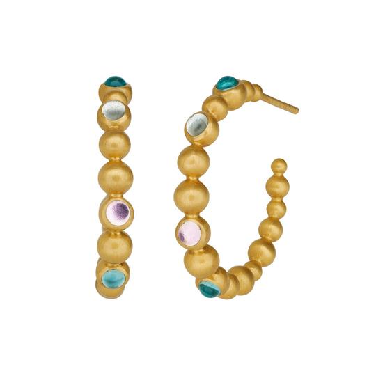 SØLV/FG ØRERING PEBBLES COLOR