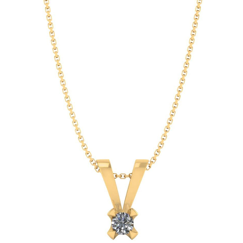 14KT. VEDHÆNG DIA 0,05 TW.SI/FORG KÆDE