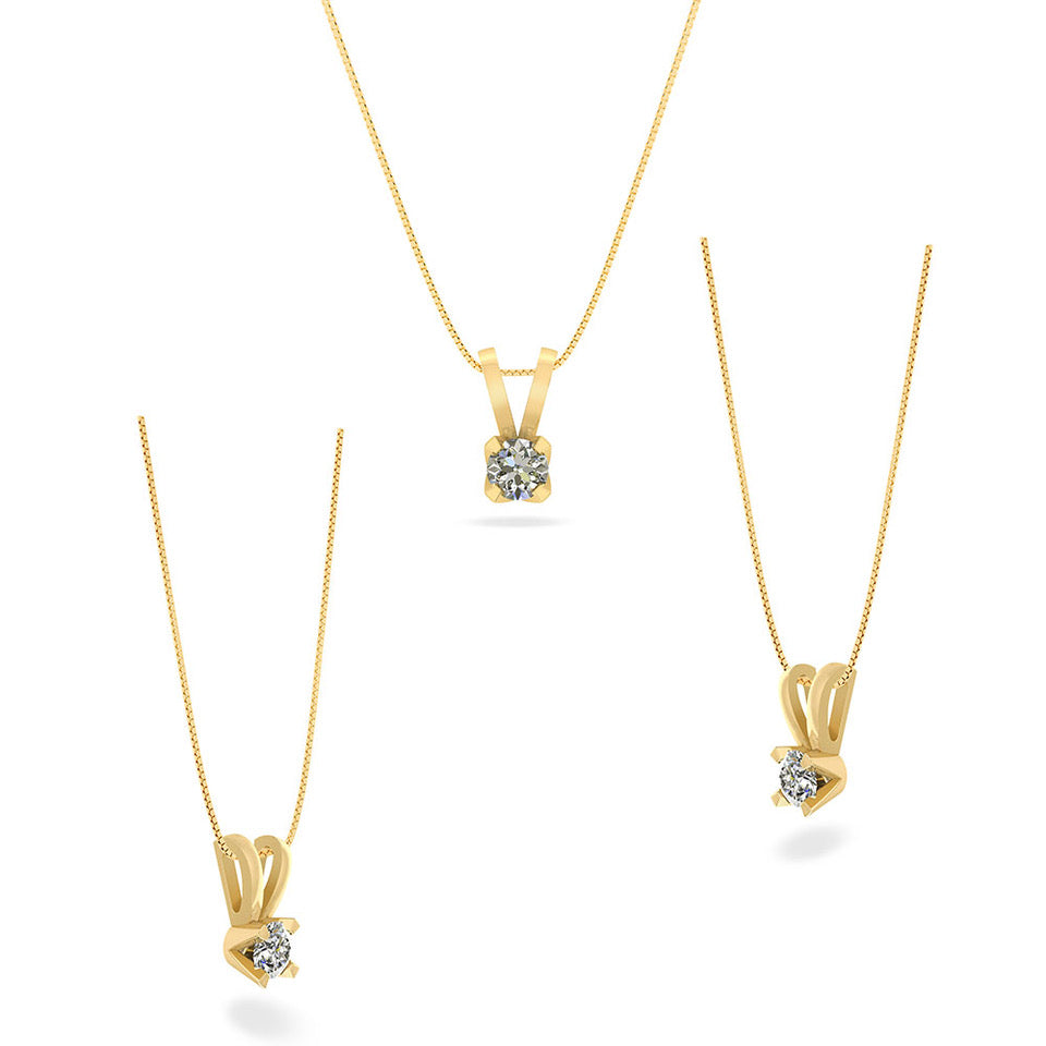 14KT. VEDHÆNG 0,20 TW.SI+KÆDE