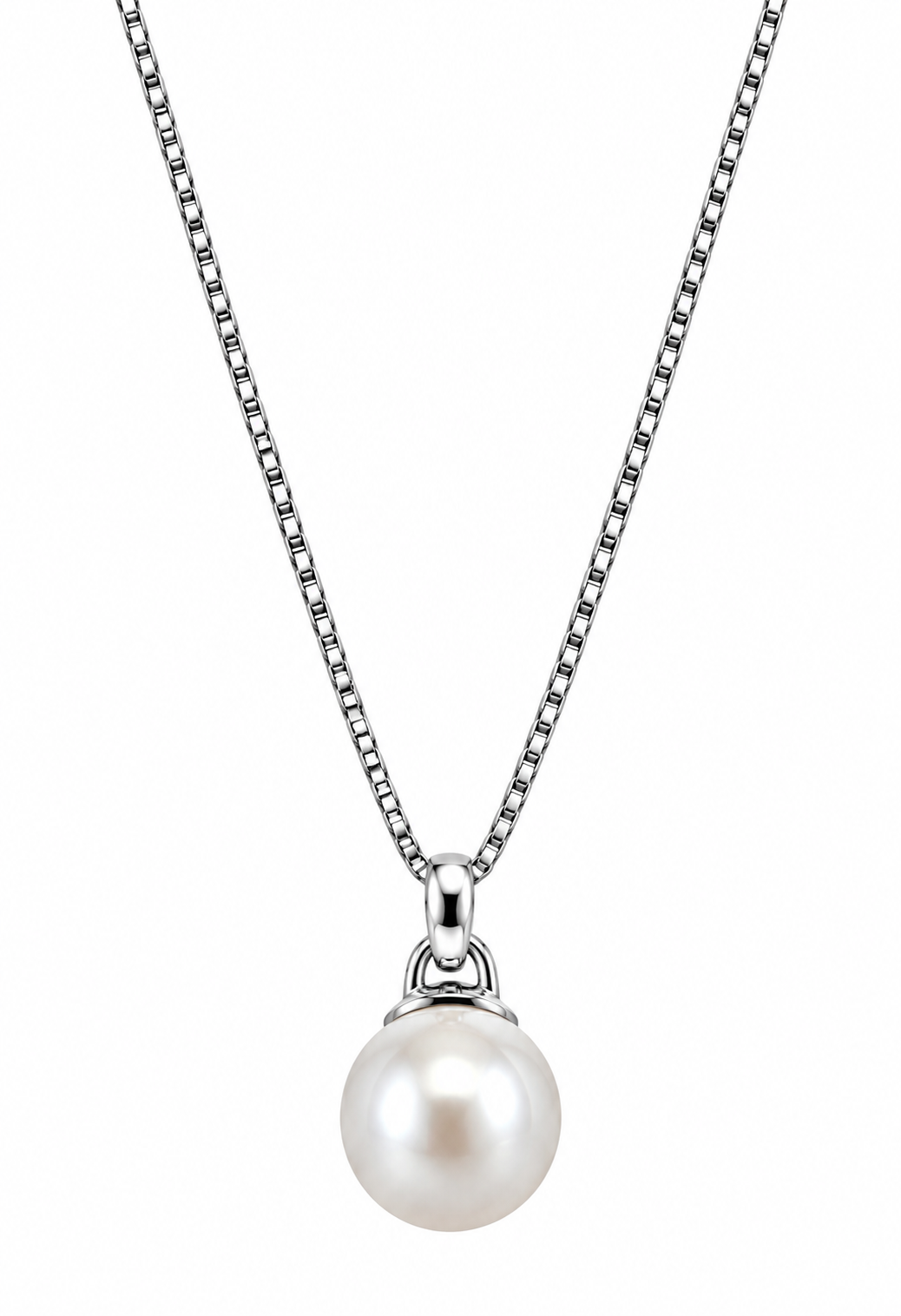 SØLV VEDH.PERLE 9-9,5MM M.KÆDE