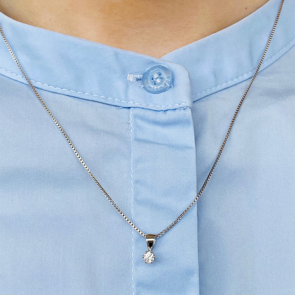 SØLV VEDHÆNG M.KÆDE/ZIR