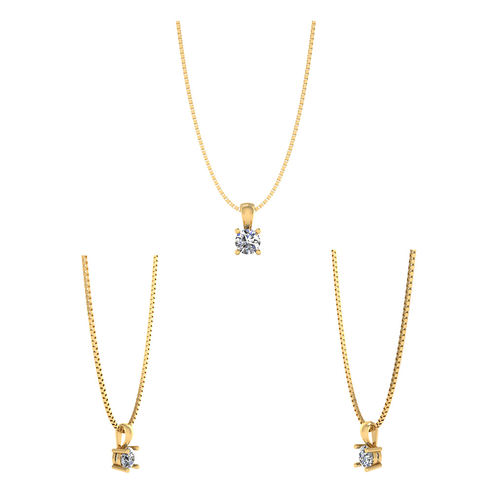 SØLV/FG VEDHÆNG ZIR 4MM M.KÆDE