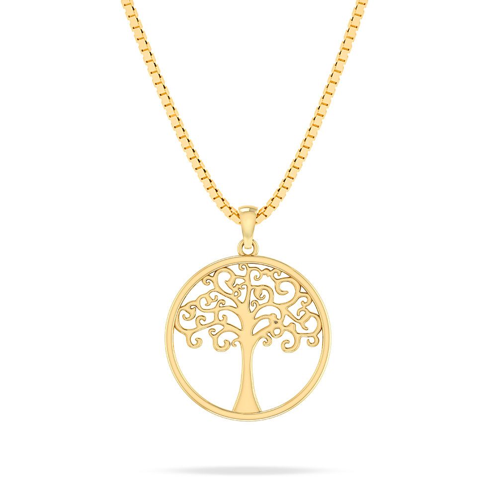 SØLV/FG HALSKÆDE TREE OF LIFE