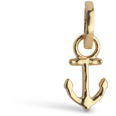 Enamel Steady Anchor charm i 18 karat forgyldt genanvendt sterling sølv C014G