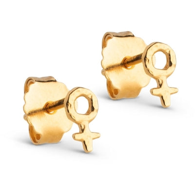 Feminine Power Stud Forgyldt Sølv Øreringe fra Enamel