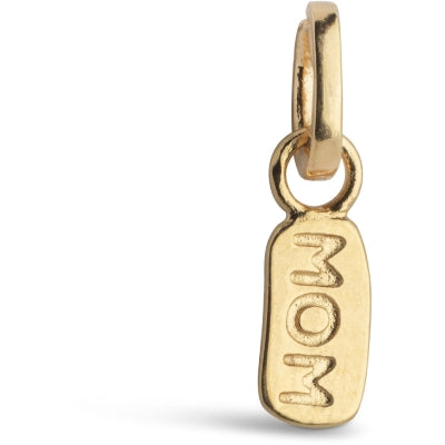 Enamel My Mom charm i forgyldt sterlingsølv C011G