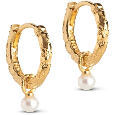 ØRERING BELLE PEARL FORGYLDT