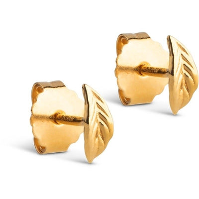 Organic Leaf Stud Forgyldt Sølv Øreringe fra Enamel