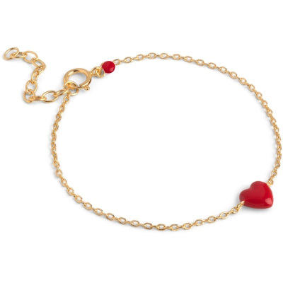 Enamel Amore Red Armbånd i Forgyldt Sølv B141G-RED