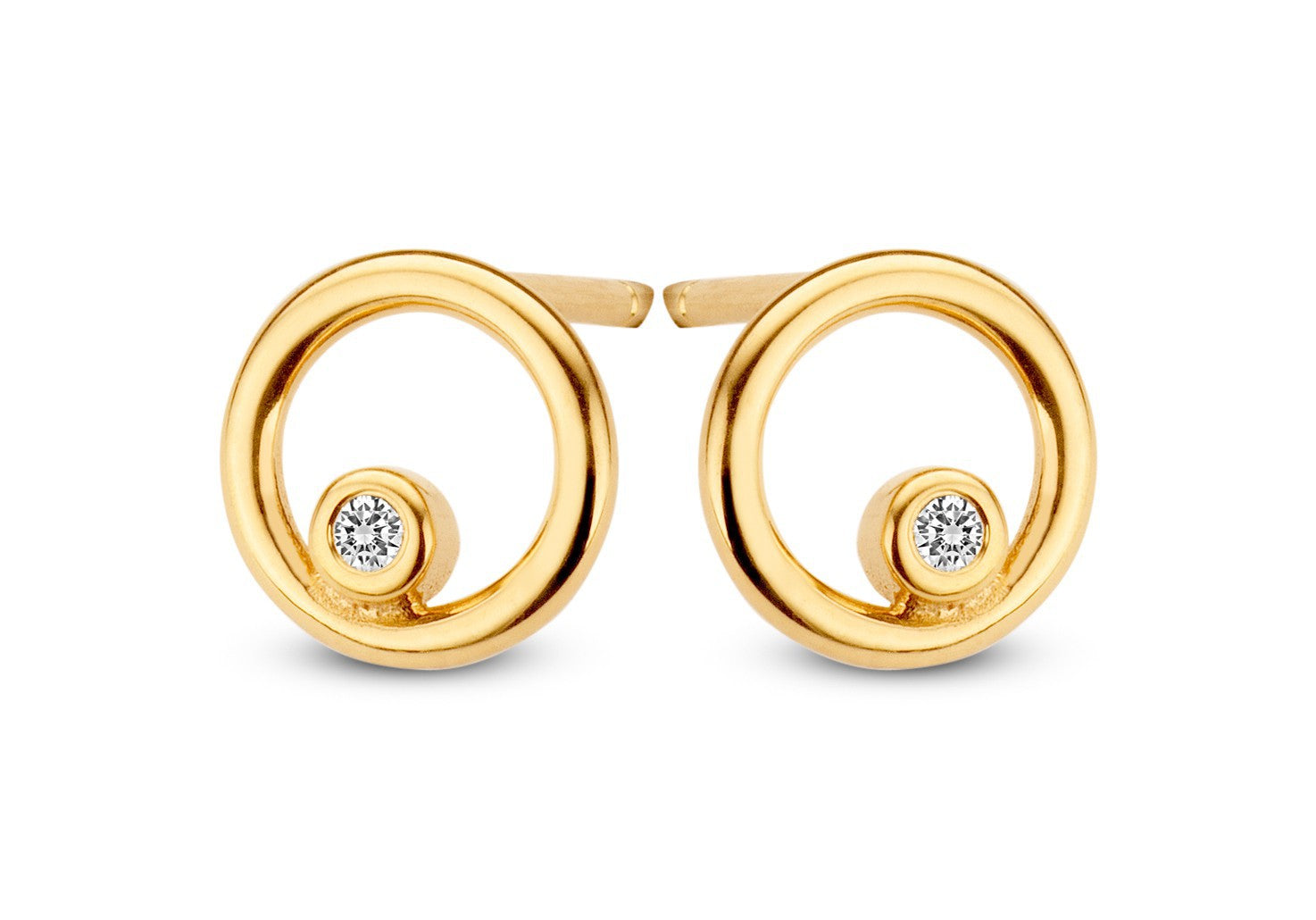 Spirit Icons Infinity Ørestikker i Forgyldt Sølv