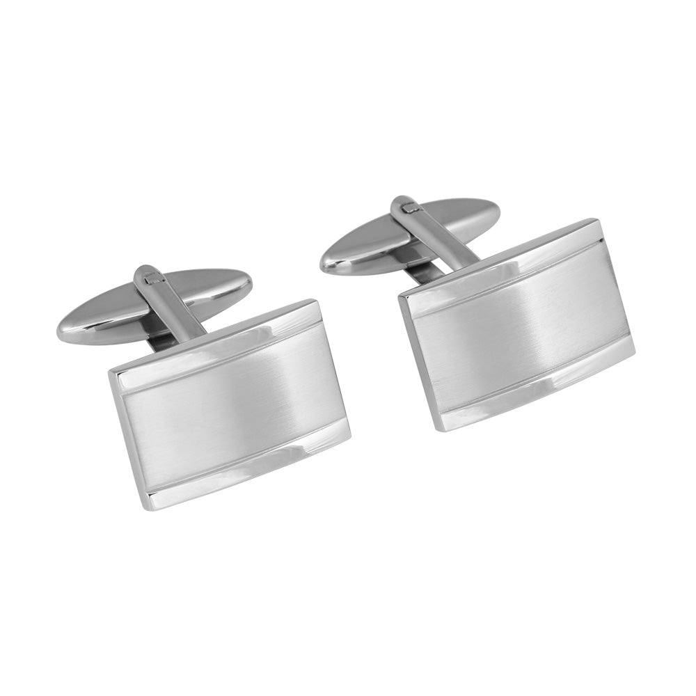 RUSTFRI STÅL MANCHETKNAPPER MAT/BLANK