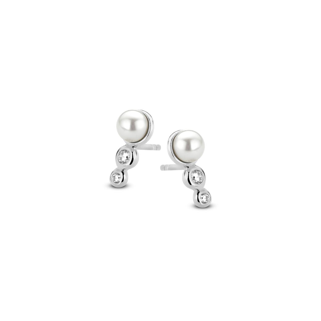 Spirit Icons Gem Sterling Sølv Ørestikker med Ferskvandsperler