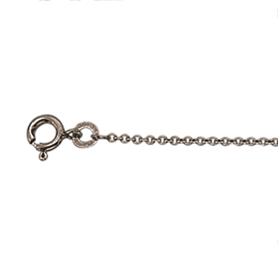 ANKER KÆDE RUND 0,30 SØLV SORT RH.
