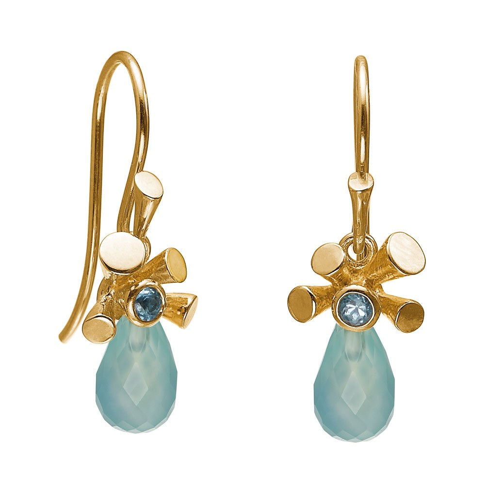 SØLV/FG ØREHÆNGER M.CALCEDON