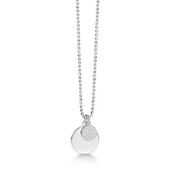SØLV COLLIER 8MM MØNT TIL GRAV