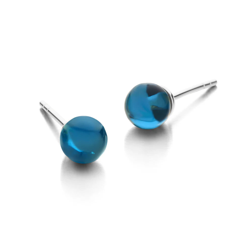 FIGARO STUD BLUE 6MM