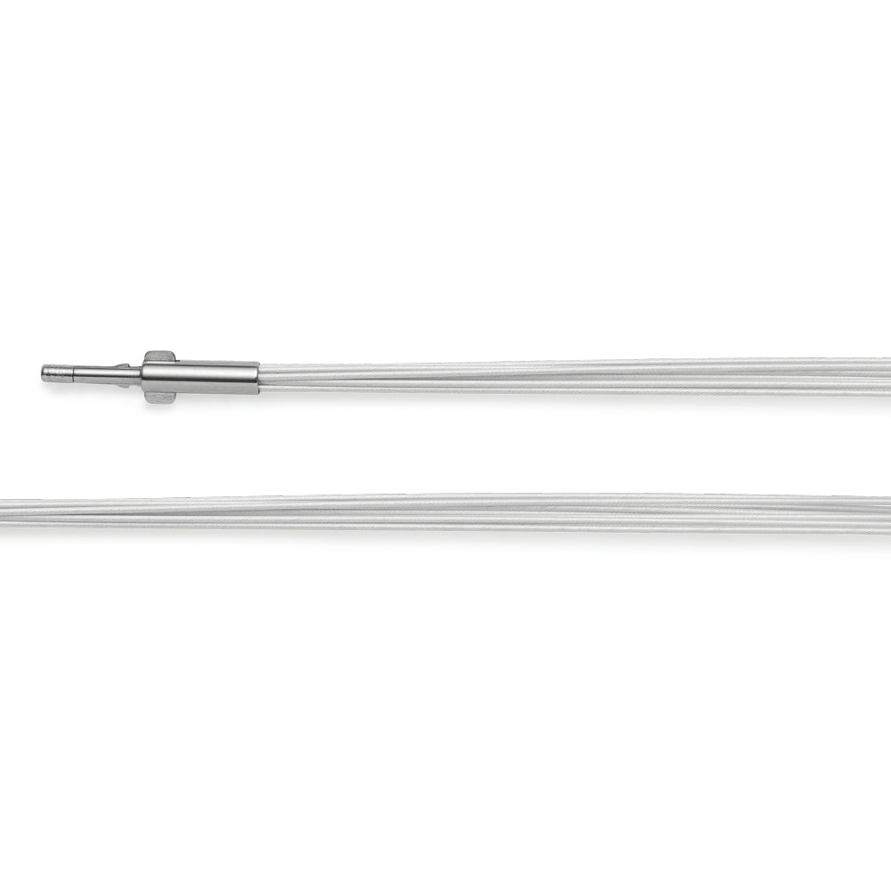 STÅL 12RK. FORSØLVET 0,5 MM, 45 CM, DOBBELT CLIPS